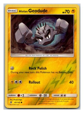 Alolan Geodude 40/145 Guardians Rising (Reverse Holo) (Exc Condition)