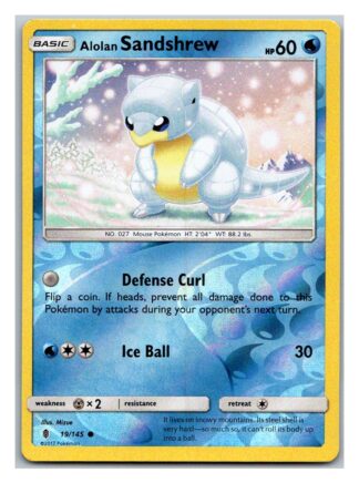 Alolan Sandshrew 19/145 Guardians Rising (Reverse Holo) (Exc Condition)