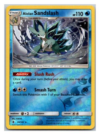 Alolan Sandslash 20/145 Guardians Rising (Reverse Holo) (Exc Condition)