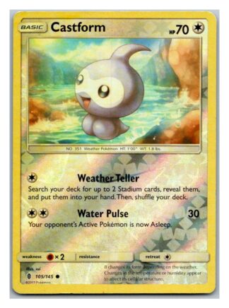 Castform 105/145 Guardians Rising (Reverse Holo) (Exc Condition)
