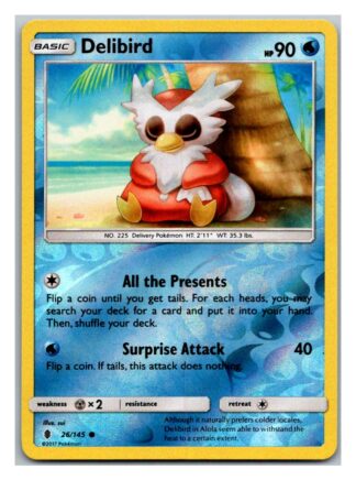 Delibird 26/145 Guardians Rising (Reverse Holo) (Exc Condition)