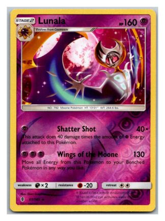 Lunala 61/145 Guardians Rising (Reverse Holo) (Exc Condition)