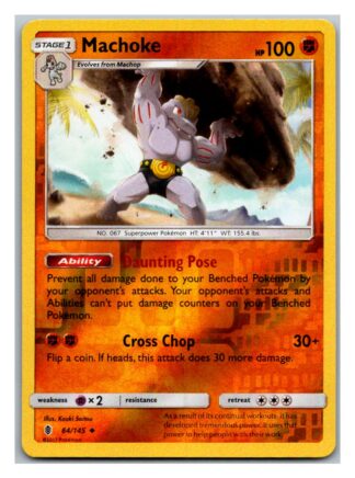 Machoke 64/145 Guardians Rising (Reverse Holo) (Exc Condition)