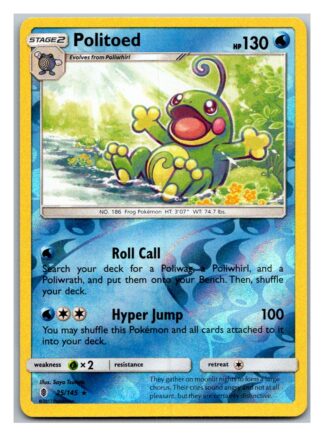 Politoed 25/145 Guardians Rising (Reverse Holo) (Exc Condition)
