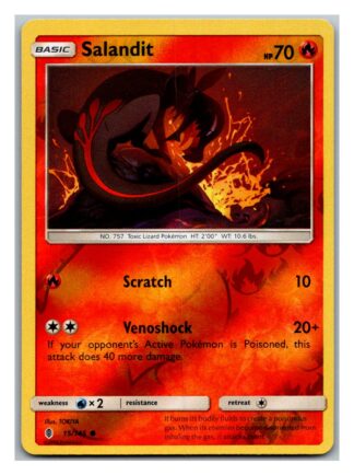Salandit 15/145 Guardians Rising (Reverse Holo) (Exc Condition)