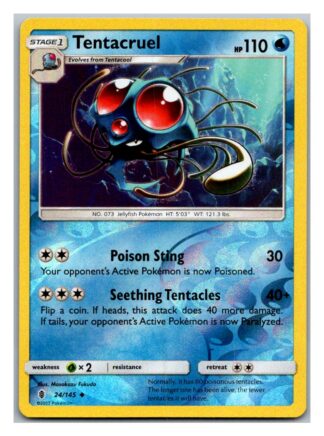 Tentacruel 24/145 Guardians Rising (Reverse Holo) (Exc Condition)