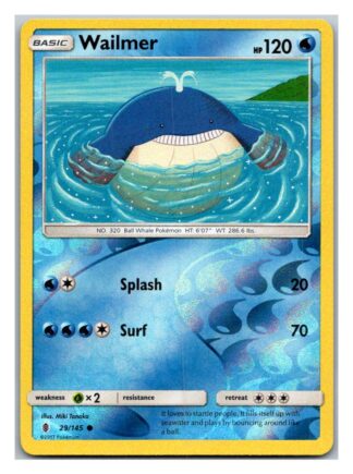 Wailmer 29/145 Guardians Rising (Reverse Holo) (Exc Condition)