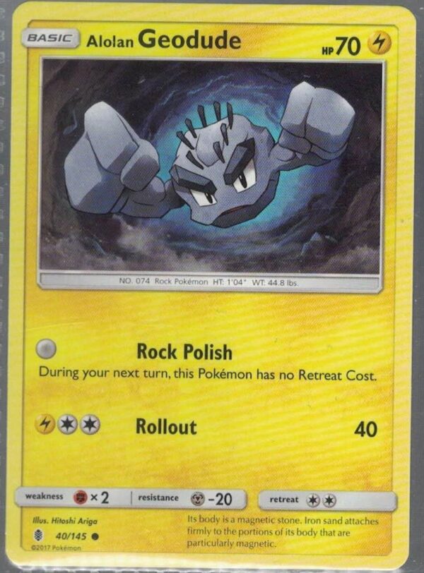 Alolan Geodude 40/145 Guardians Rising (Common) (Exc Condition)