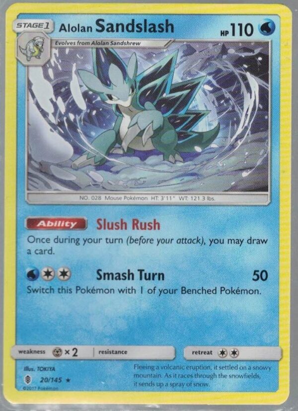 Alolan Sandslash 20/145 Guardians Rising (Rare) (Exc Condition)