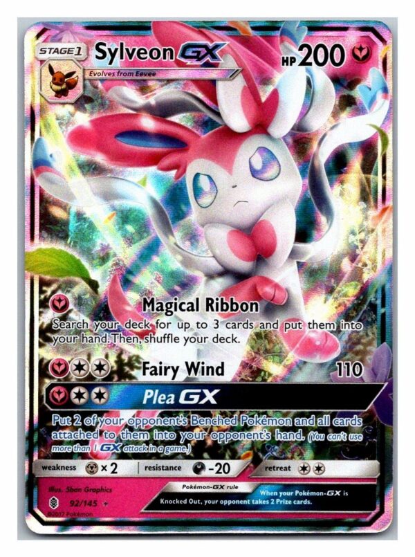Sylveon GX 92/145 Guardians Rising (Ultra Rare) (Exc Condition)