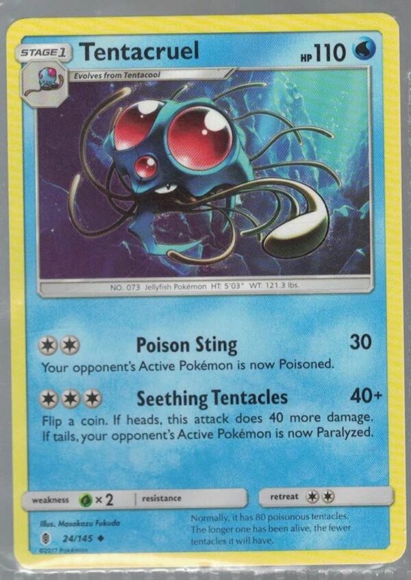Tentacruel 24/145 Guardians Rising (Uncommon) (Exc Condition)
