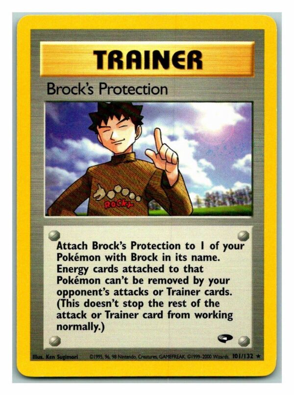 Brock's Protection 101/132 Gym Challenge (Rare) (Unlimited Excellent Condition)