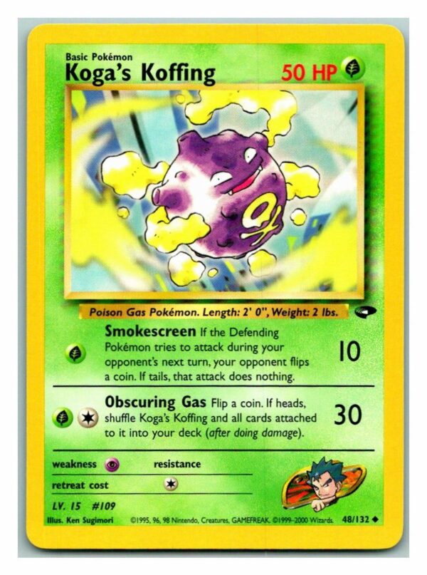 Koga's Koffing 48/132 Gym Challenge (Uncommon) (Unlimited LP Condition)