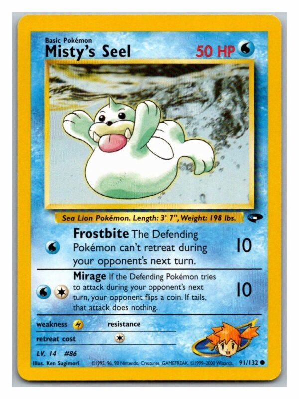 Misty's Seel 91/132 Gym Challenge (Common) (Unlimited LP Condition)