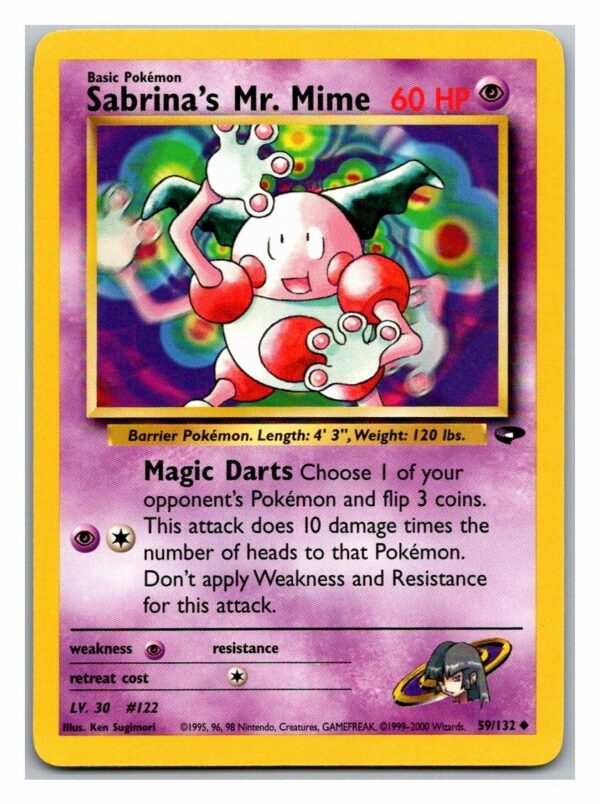 Sabrina's Mr. Mime 59/132 Gym Challenge (Uncommon) (Unlimited Excellent Condition)