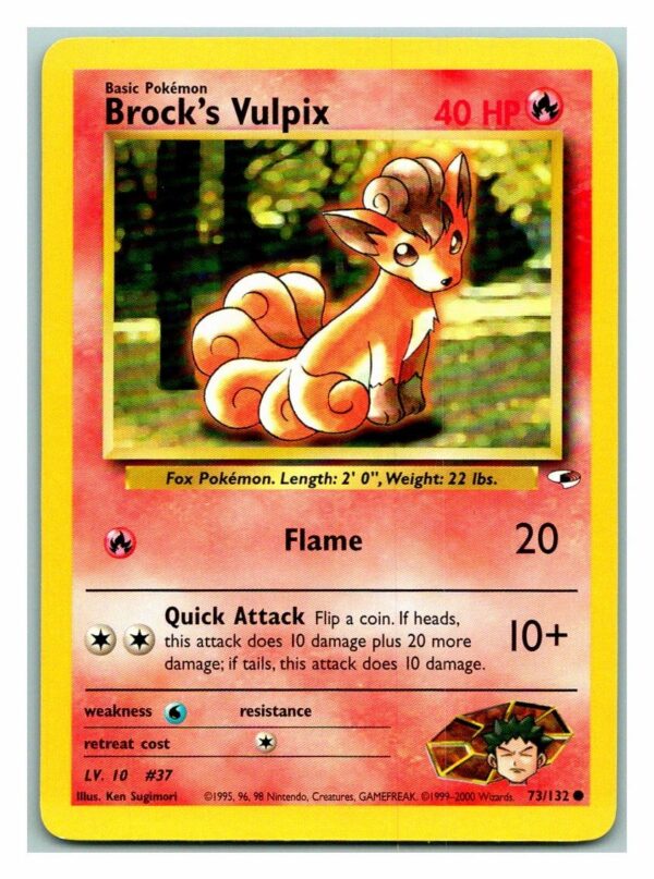 Brock's Vulpix 73/132 Gym Heroes (Common) (Unlimited LP Condition)