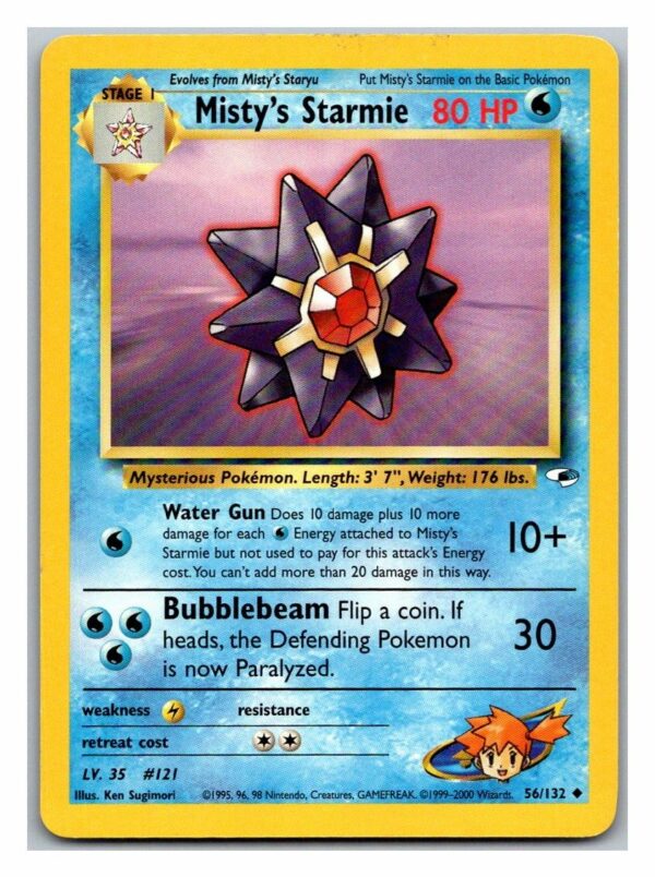 Misty's Starmie 56/132 Gym Heroes (Uncommon) (Unlimited Excellent Condition)
