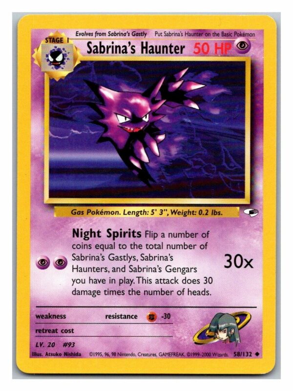 Sabrina's Haunter 58/132 Gym Heroes (Uncommon) (Unlimited Excellent Condition)