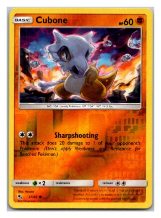 Cubone 37/68 Hidden Fates (Reverse Holo) (Exc Condition)