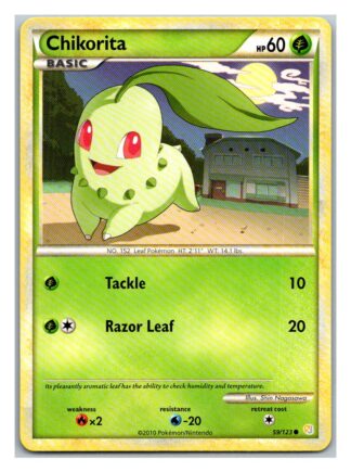 Chikorita 59/123 HeartGold SoulSilver (Common) (LP Condition)
