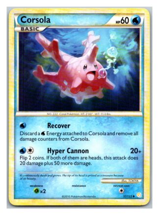 Corsola 37/123 HeartGold SoulSilver (Uncommon) (Exc Condition)