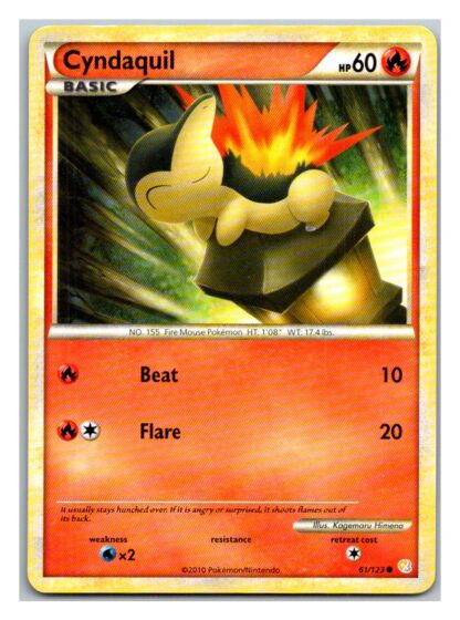 Cyndaquil 61/123 HeartGold SoulSilver (Common) (P Condition)