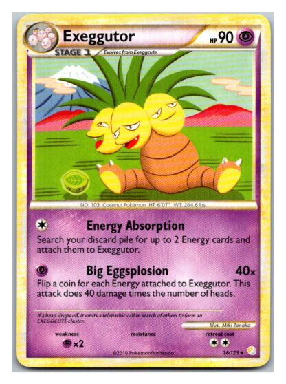 Exeggutor 18/123 HeartGold SoulSilver (Rare) (P Condition)