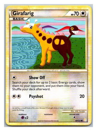 Girafarig 64/123 HeartGold SoulSilver (Common) (Exc Condition)