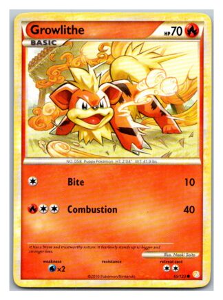 Growlithe 65/123 HeartGold SoulSilver (Common) (LP Condition)