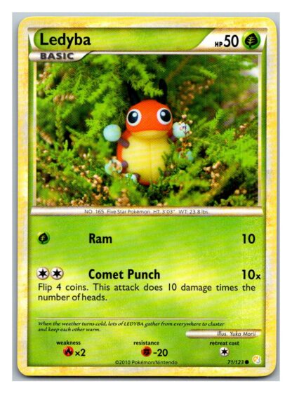 Ledyba 71/123 HeartGold SoulSilver (Common) (LP Condition)