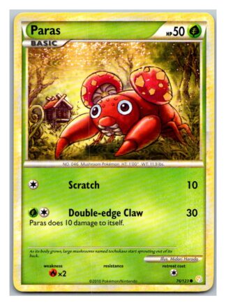 Paras  76/123 HeartGold SoulSilver (Common) (Exc Condition)
