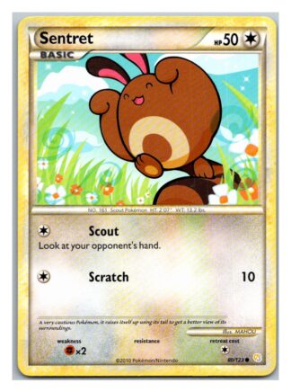 Sentret 80/123 HeartGold SoulSilver (Common) (Exc Condition)