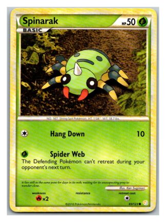 Spinarak 83/123 HeartGold SoulSilver (Common) (Exc Condition)