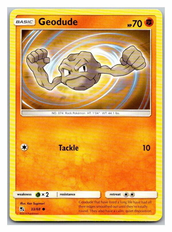 Geodude 33/68 Hidden Fates (Common) (Exc Condition)