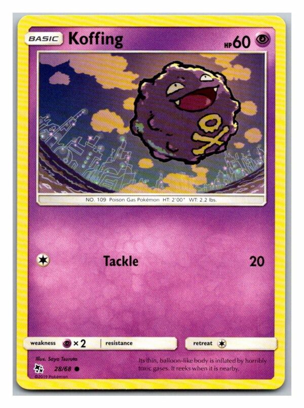 Koffing 28/68 Hidden Fates (Common) (Exc Condition)