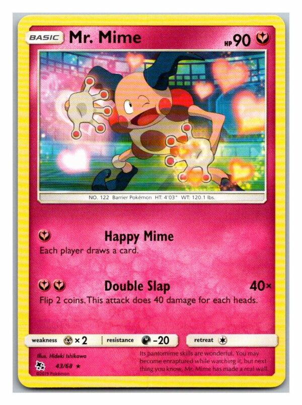 Mr. Mime 43/68 Hidden Fates (Rare) (Exc Condition)