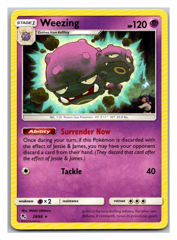 Weezing 29/68 Hidden Fates (Rare) (Exc Condition)