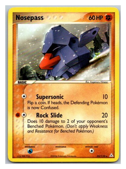 Nosepass 25/110 EX Holon Phantoms (Rare) (Exc Condition)