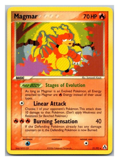 Magmar 21/92 EX Legend Maker (Rare) (LP Condition)