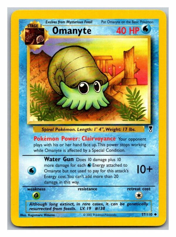 Omanyte 57/110 Legendary Collection (Uncommon) (Unlimited Played Condition)