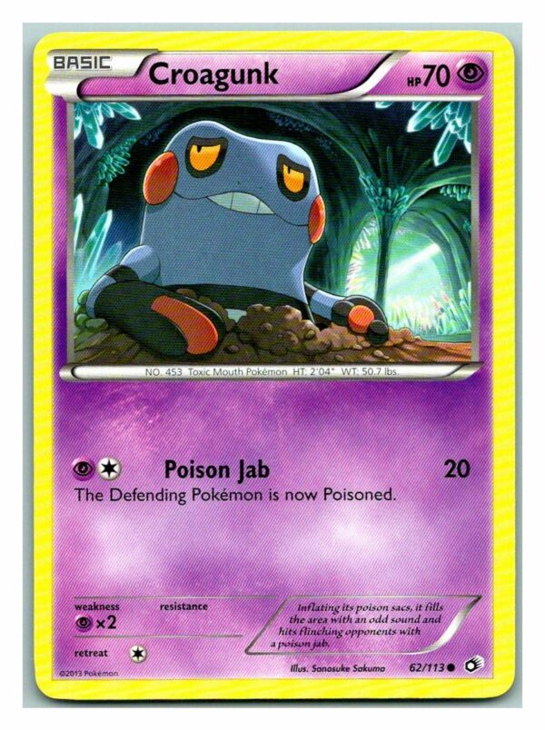 Croagunk 62/113 Legendary Treasures (Common) (Exc Condition)