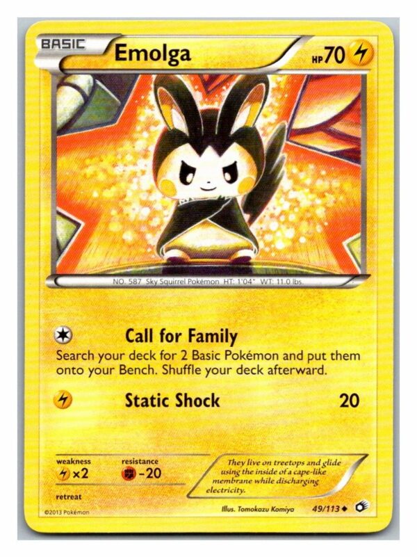 Emolga 49/113 Legendary Treasures (Uncommon) (Exc Condition)