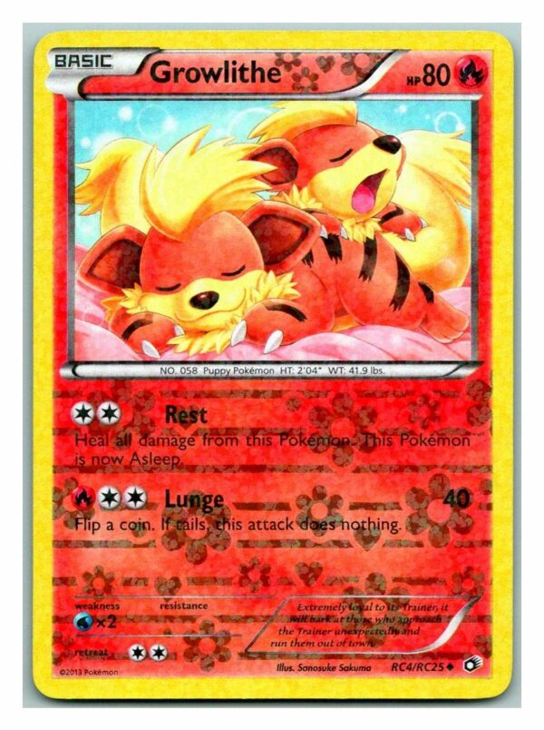 Growlithe RC4/RC25 Legendary Treasures (Exc Condition)