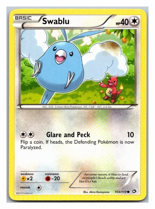 Swablu 103/113 Legendary Treasures (Common) (Exc Condition)