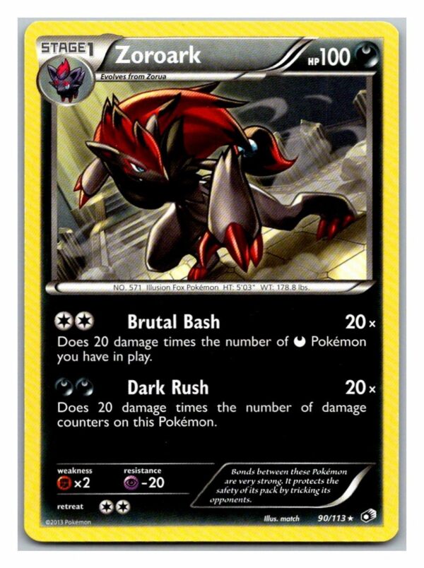 Zoroark 90/113 Legendary Treasures (Rare) (Exc Condition)