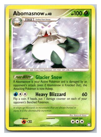 Abomasnow 19/123 Mysterious Treasures (Rare) (Exc Condition)