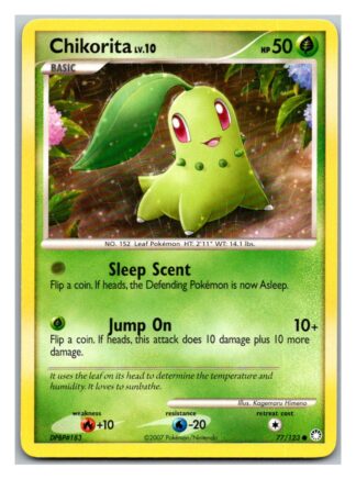 Chikorita 77/123 Mysterious Treasures (Common) (Exc Condition)
