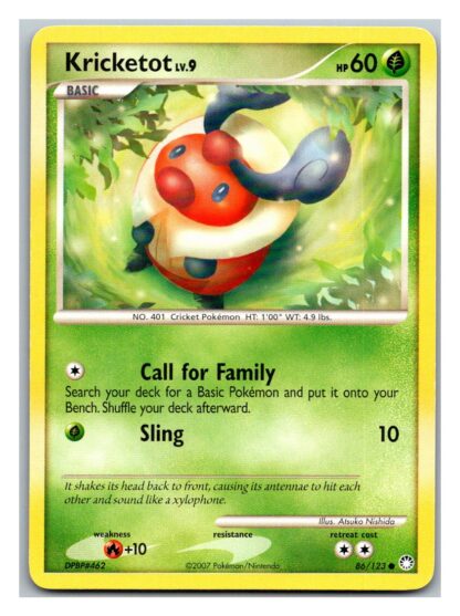 Kricketot 86/123 Mysterious Treasures (Common) (P Condition)