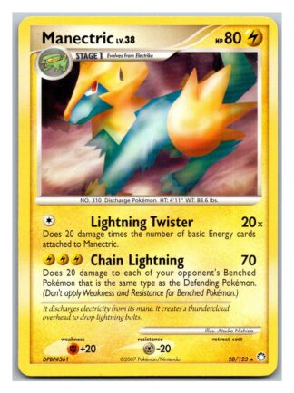 Manectric 28/123 Mysterious Treasures (Rare) (Exc Condition)