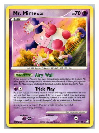 Mr. Mime 30/123 Mysterious Treasures (Rare) (Exc Condition)